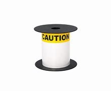 Brother BMSLT35CAUT Mobile 3" x 5" TT ANSI/OSHA Caution 3/4" Yellow Header White Vinyl Label (use BMSLPR03xx Ribbons), 3mil, 5+Yrs, 5"OD/1"Core, 200Lbls/Roll, 1Roll/Unit