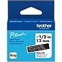 Brother BTAG335 Non-Laminated Tape White on Black - 12 mm wide x 4 m long for P-touch Label Makers