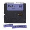 Brother BTAGF31 Non-Laminated Tape Black on Purple - 12 mm wide x 4 m long for P-touch Label Makers