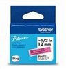 Brother BTAGP31 Non-Laminated Tape Black on Pink - 12 mm wide x 4 m long for P-touch Label Makers