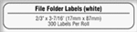 Brother DK1203 White File Folder Labels 0.66" x 3.4" (17mm x 87.1mm) (300 Labels)