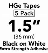 Brother HGES2615PK Black on White High Grade Tape 36mm x 8m (1" x 26'2") Pack of 5