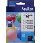 Brother LC203C ( LC-203C ) OEM Cyan High Yield Inkjet Cartridge (Pack of 2)