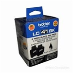 Brother LC412PKS ( LC-412PKS ) OEM Black Ink Cartridge - Dual Pack