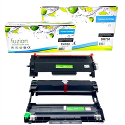 Brother TN760 ( TN-760 ) Compatible Black High Yield Laser Toner Cartridge and DR720 ( DR-720 ) Compatible Drum Unit