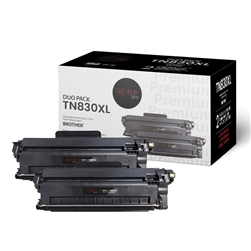 Brother TN830XL2PK ( TN-830XL2PK ) Compatible Black High Yield Toner Cartridge; 3000 Pgs (Pack of 2)