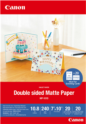 Canon MP-101D Double Sided Matte Photo Paper 240gsm 7" x 10" Pack of 20 Sheets ( 4076C006 )