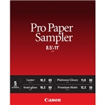 Canon Pro Paper Sample Pack 8.5" x 11" Sheets (5 Sheets of Each Paper Type: Luster Paper, Semi-Gloss Paper, Platinum Glossy Paper, Premium Matte Paper) ( 8657B020