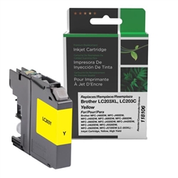 Clover Imaging 118106 ( Brother LC203Y ) ( LC-203Y ) RemanufacturedYellow High Yield Inkjet Cartridge