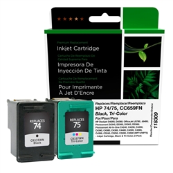 Clover Imaging 118309 ( HP 74 / 75 ) ( CC659FN ) Remanufactured Black and Colour Combo Pack